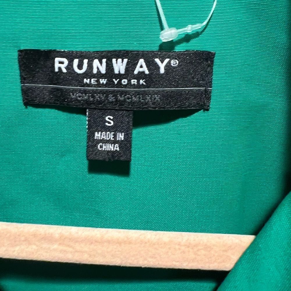 Runway Green DOUBLE BREASTED TRENCH COAT Overcoat Women Winter Fall Trench Coat - Picture 7 of 7